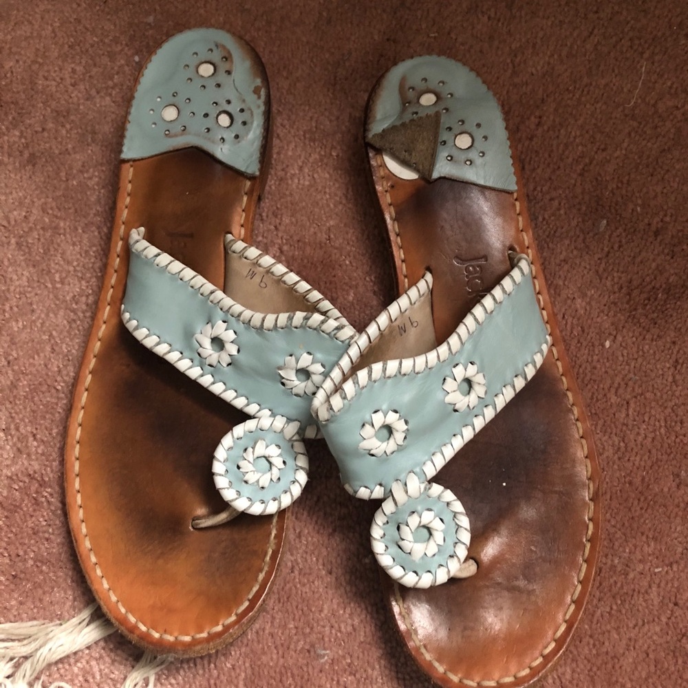 Pale Blue Jack Roger Sandals